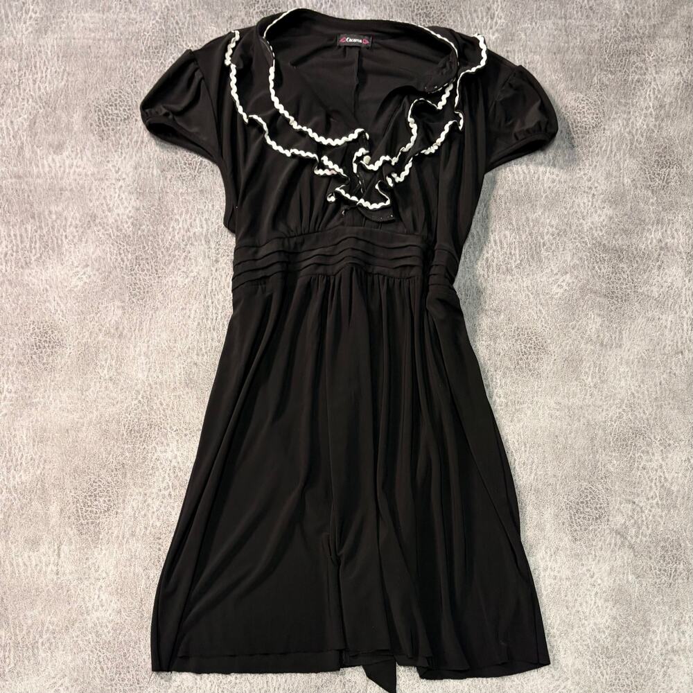 Black Cocomo Ruffled Mini Y2k Dress